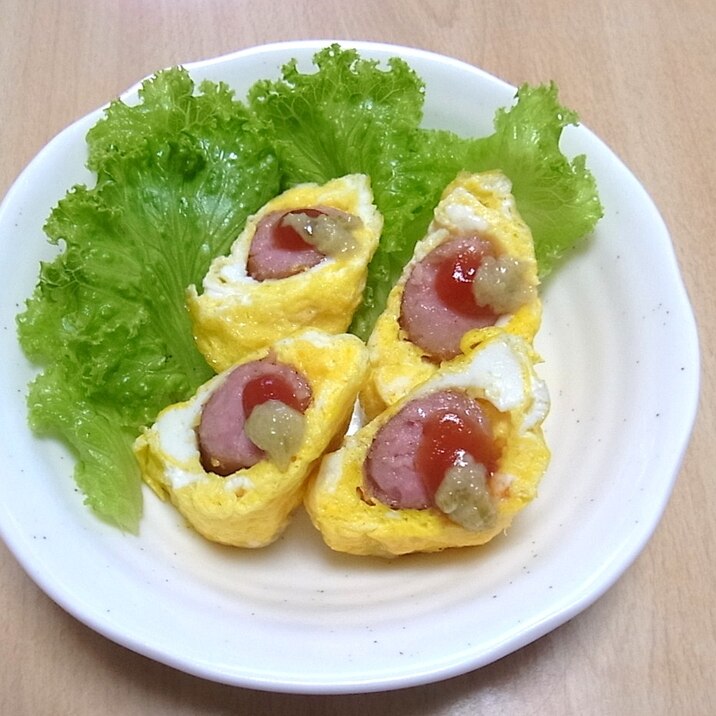 ウインナーのたまご焼き巻き